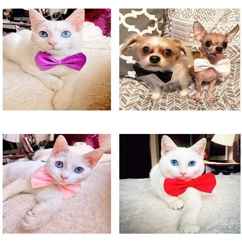 50Pcs Dog Bow Ties with Adjustable Collar - Healthber