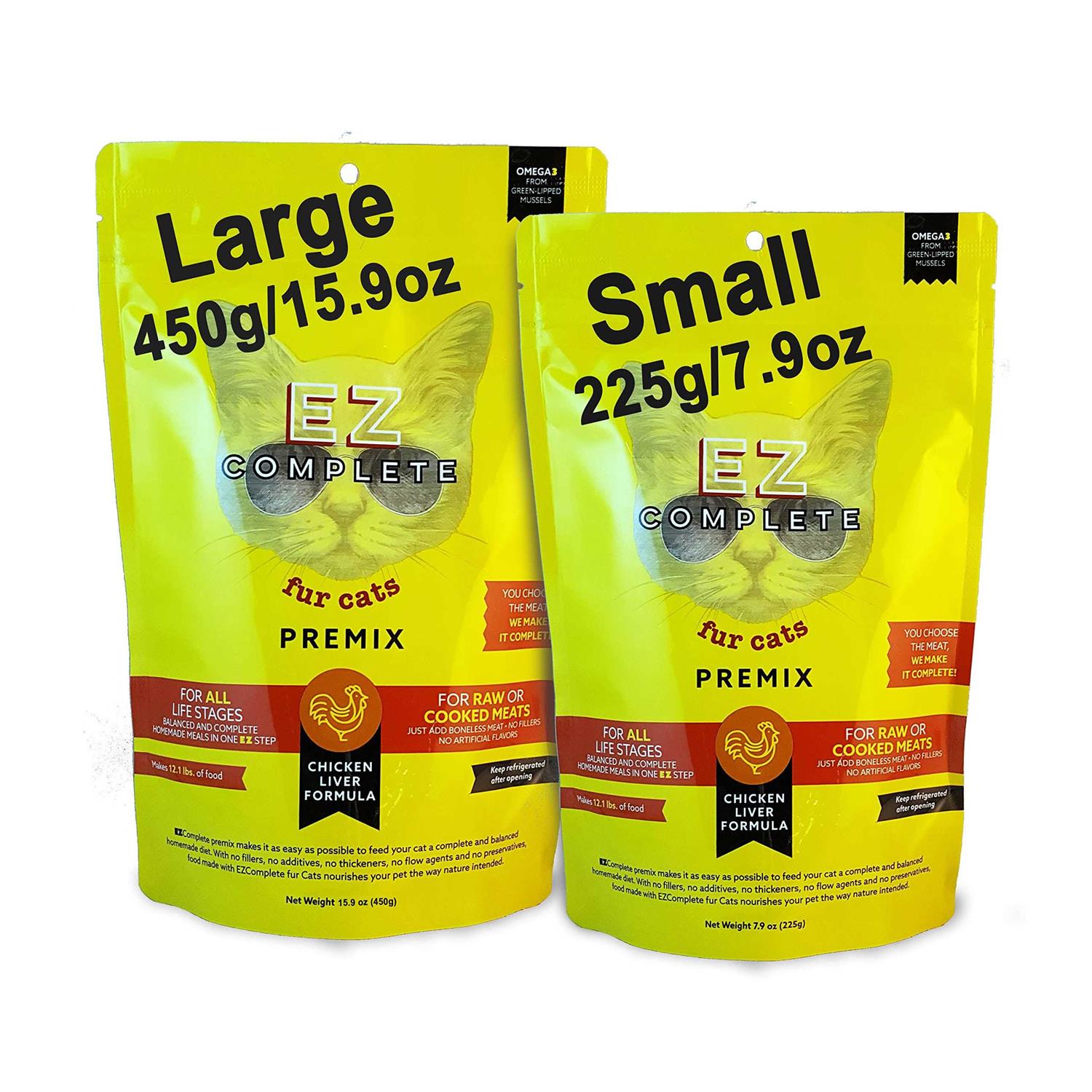 EZComplete Raw Cat Food or Cooked Premix Make A Homemade Cat Food Diet. All Natural - Healthber