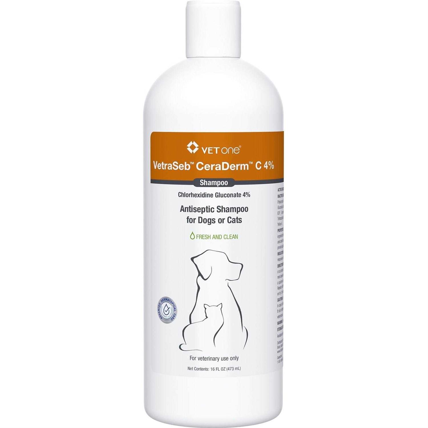 VetraSeb CeraDerm Antiseptic Shampoo for Dogs or Cats - Healthber