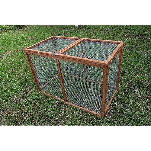 Feelway Wooden Chicken Coop Cage Rabbit Hutch Enclosure Poultry Pet Hutch Garden Backyard w/mesh Run Cage Indoor and Outdoor Use - Healthber