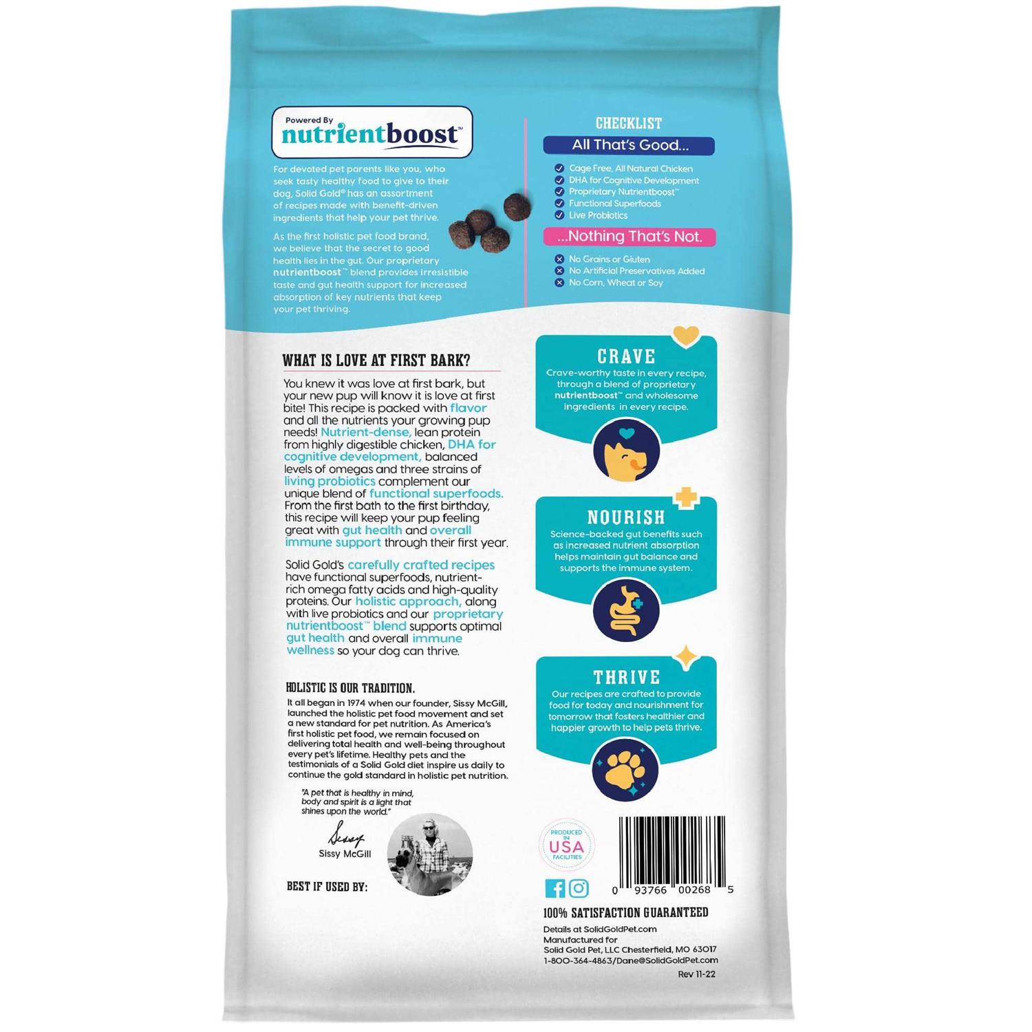 Solid Gold Love at First Bark Chicken Dry Dog Food - Healthber