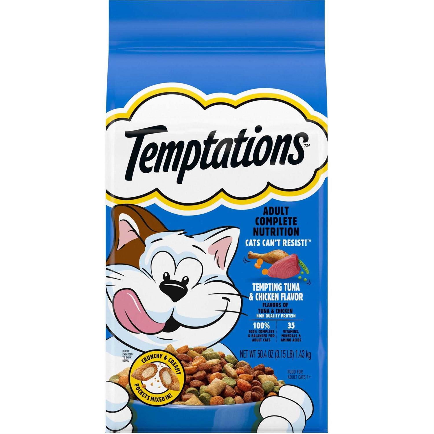Temptations Tempting Tuna Chicken Flavor Adult Dry Cat Food - Healthber