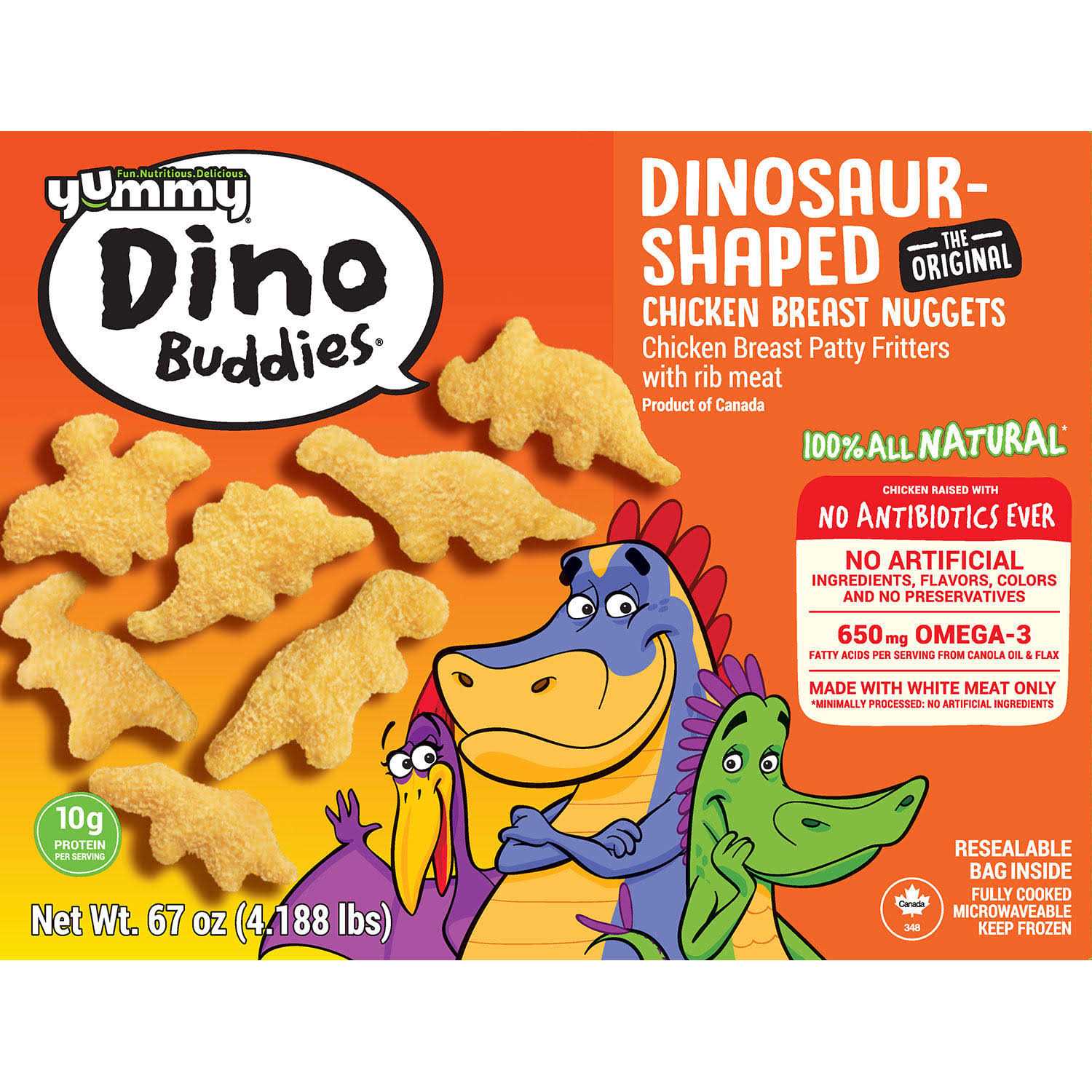 Yummy Dino Buddies Chicken Nuggets - Healthber