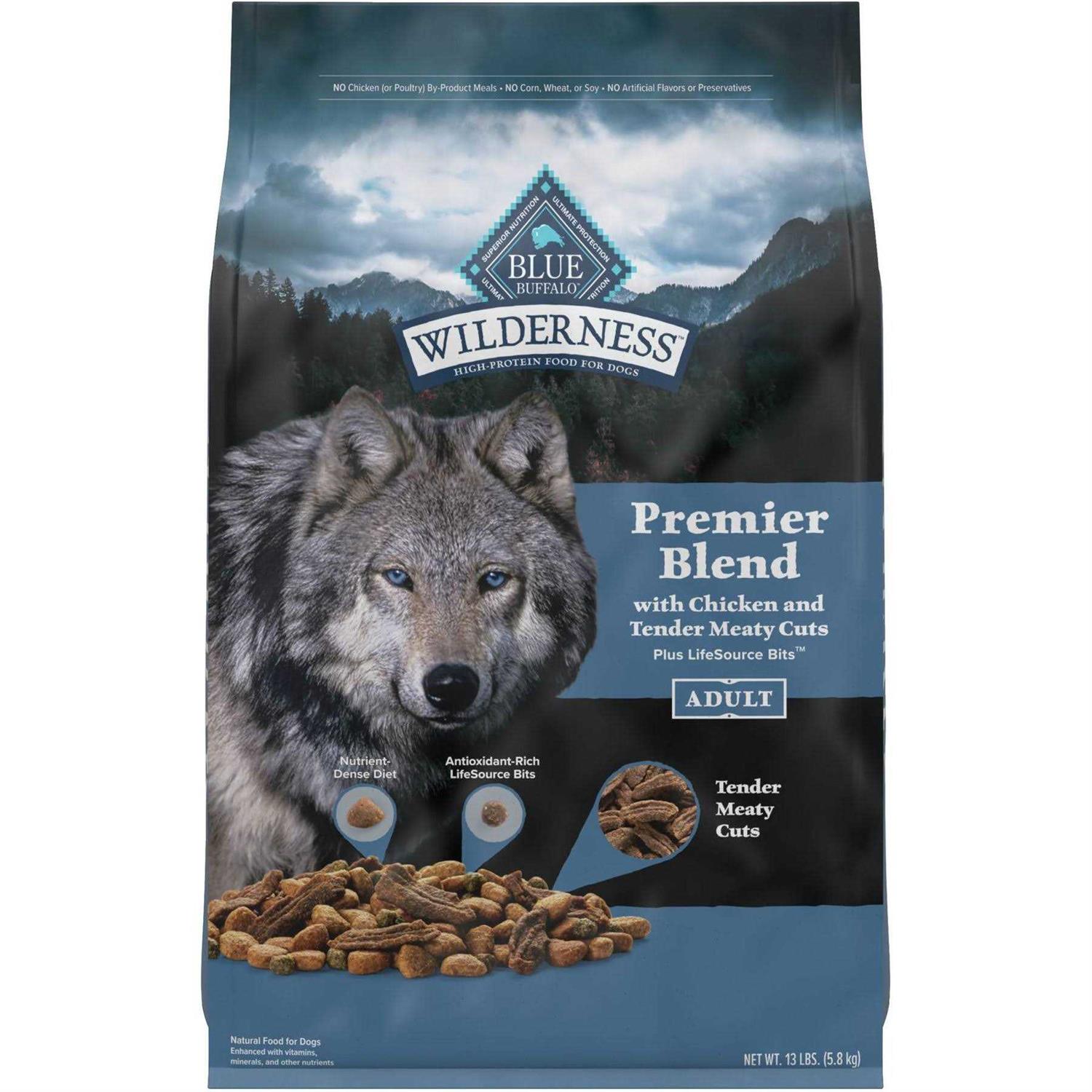 Blue Buffalo Wilderness Chicken Dry Premier Blend Adult Dog Food - Healthber