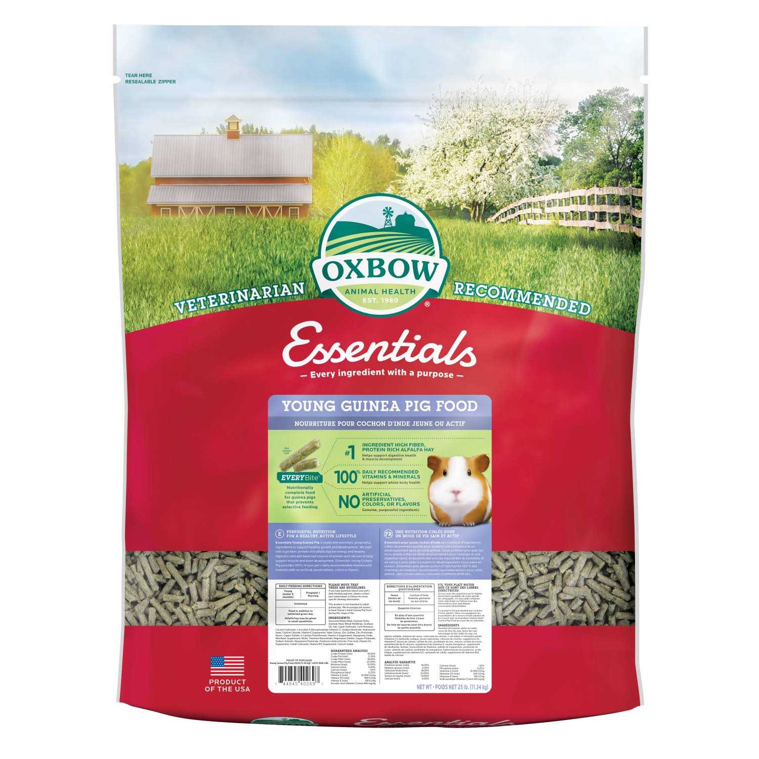 Oxbow Essentials Young Guinea Pig Food - Healthber
