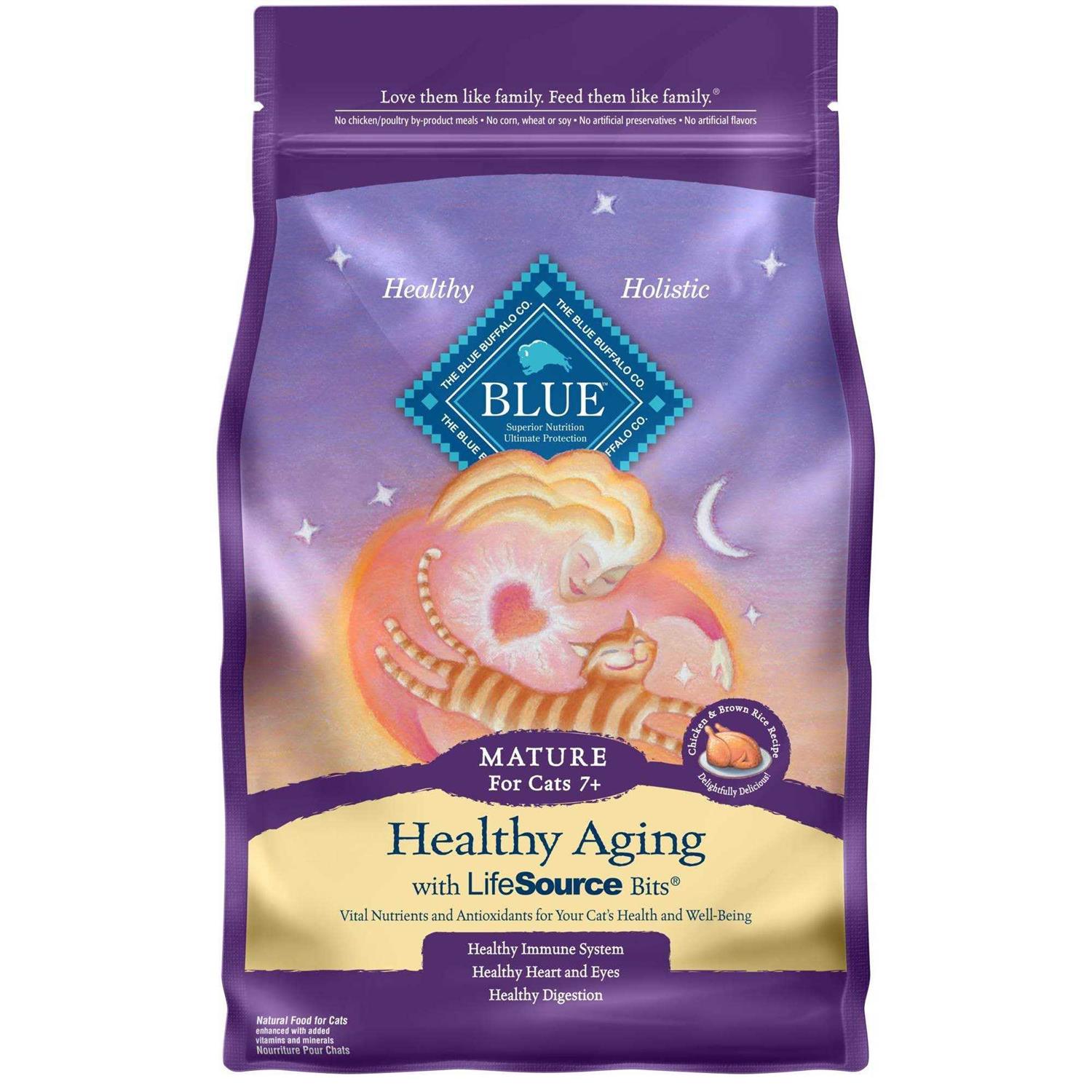 Blue Buffalo Tastefuls Natural Chicken Adult 7+ Dry Cat Food - Healthber