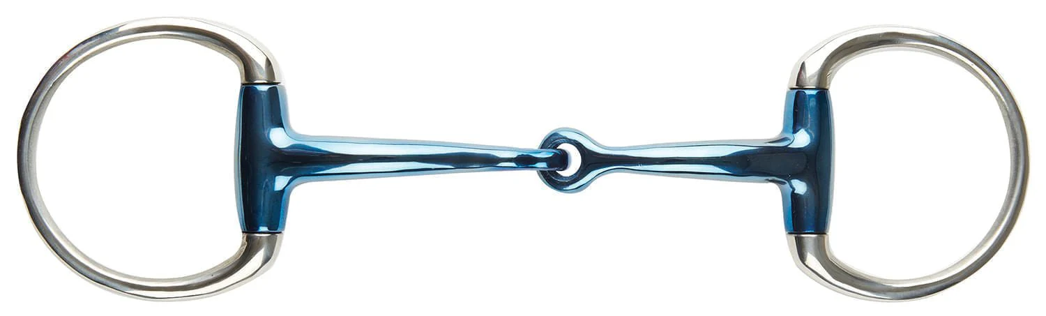 JP Korsteel Blue Steel Eggbutt Snaffle Bit - Healthber