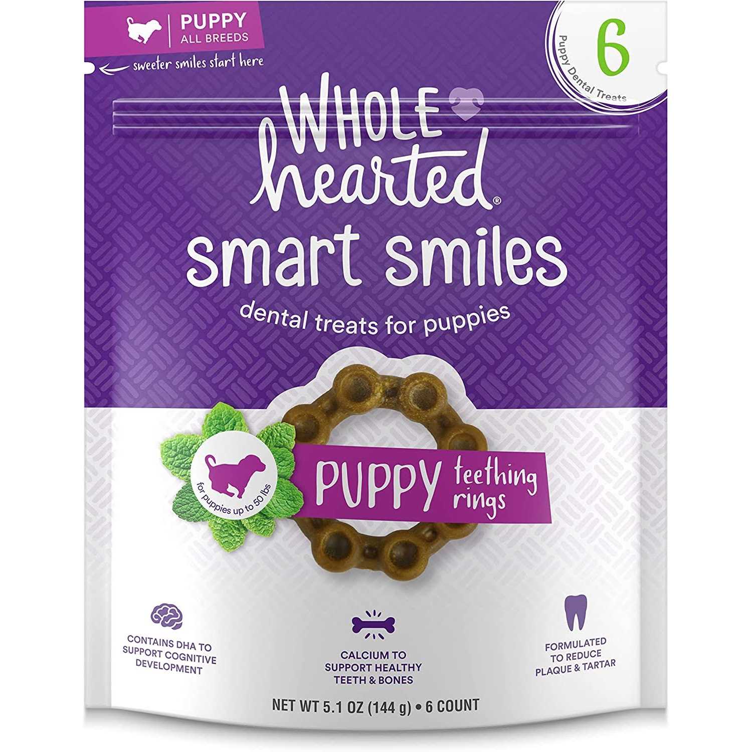 WholeHearted Smart Smiles Dental Treats for Puppies - Healthber