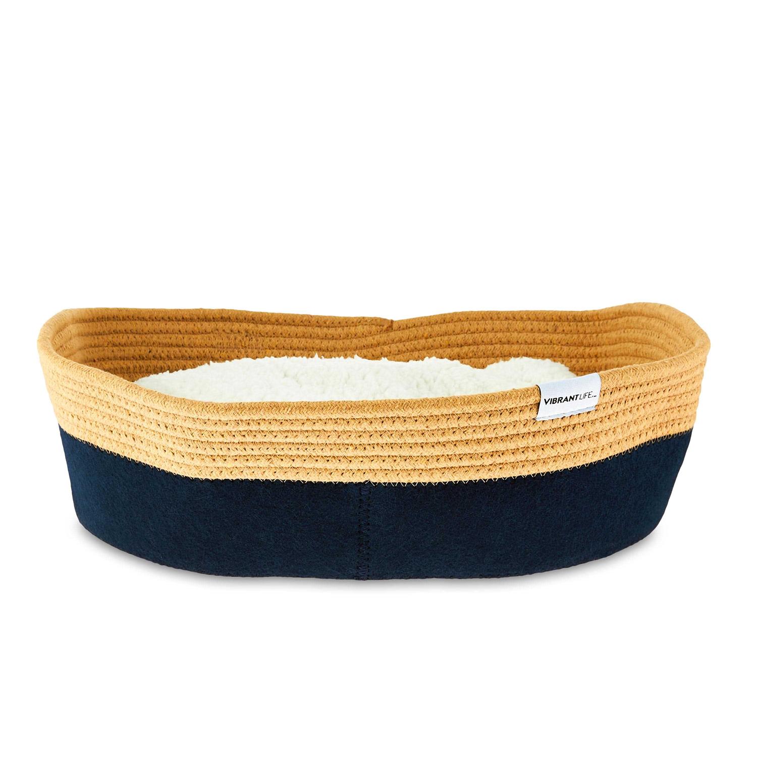 Vibrant Life Pet Beds 19 Oval Woven Felt Rope Cat Bed - Healthber