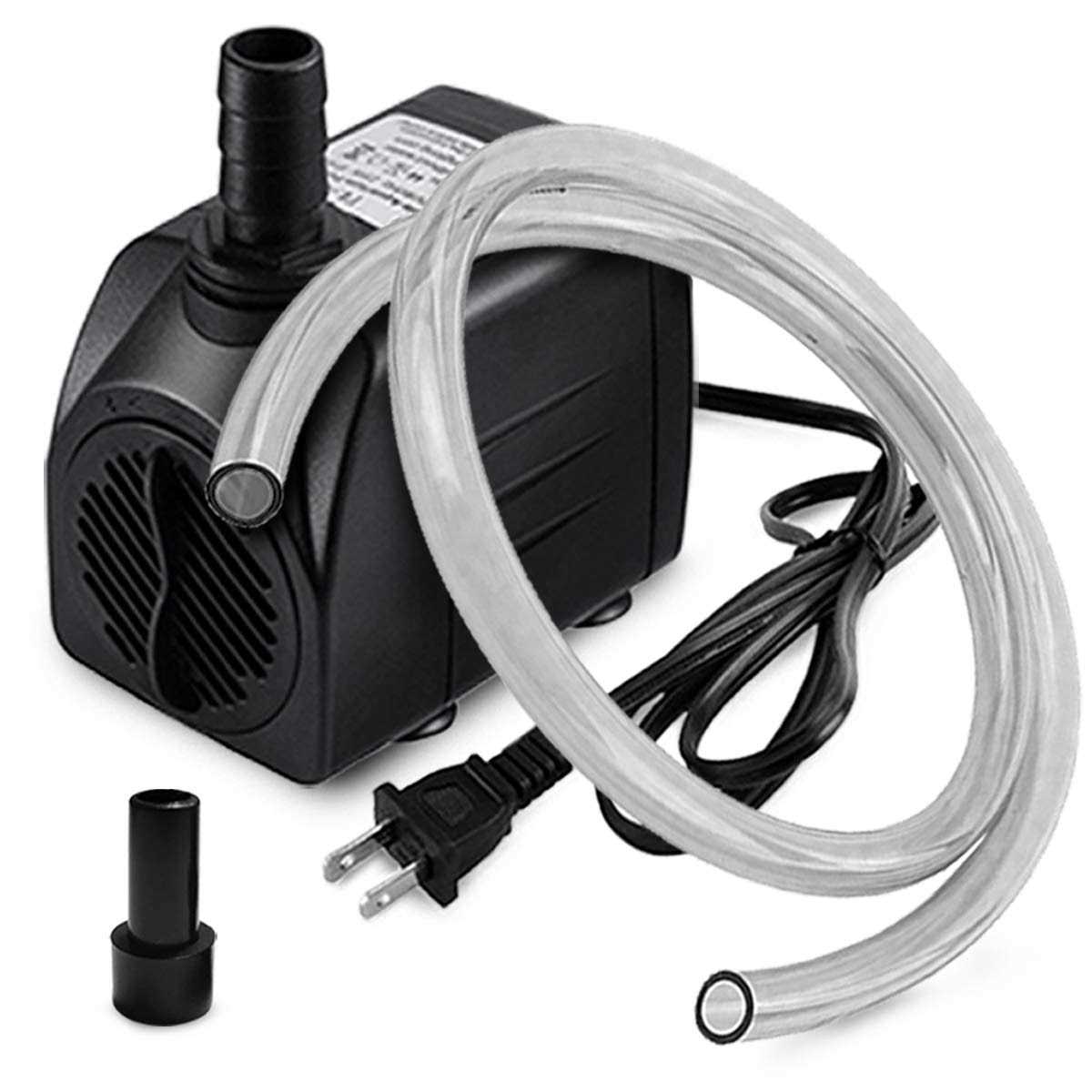PULACO 10W 160GPH Submersible Pump with 3.3 ft Tubing for Aquariums - Healthber