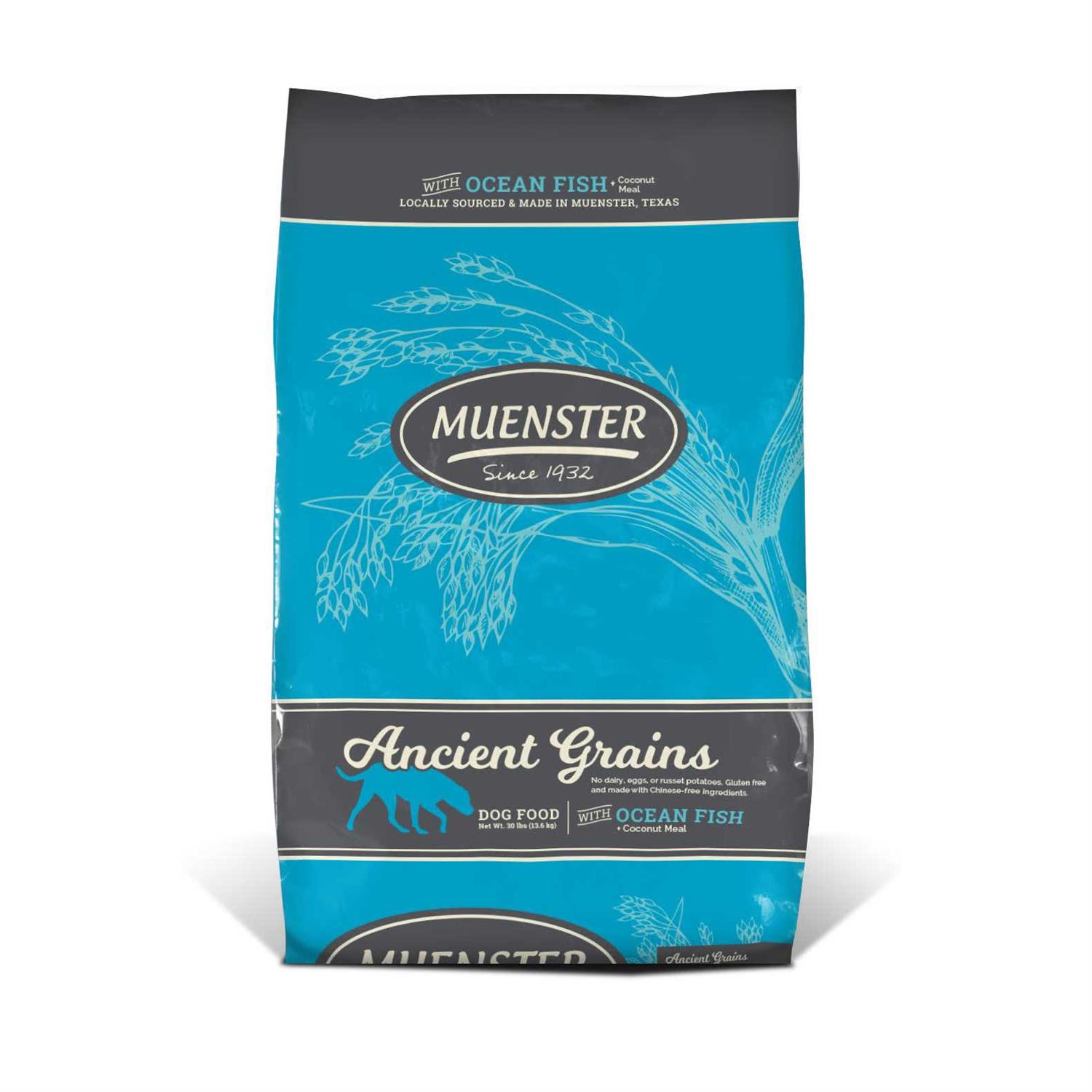 Muenster Ancient Grains with Ocean Fish Dog Food - Healthber