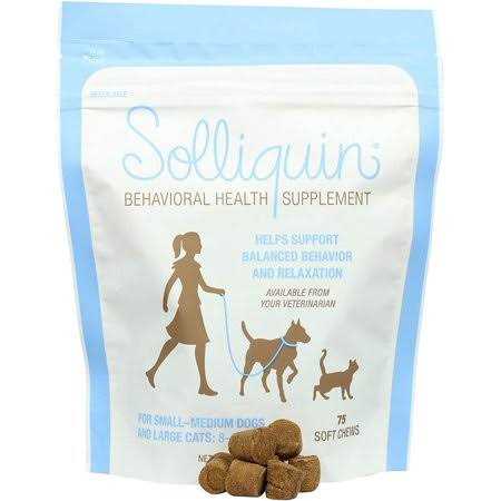 Solliquin Calming Behavioral Health Supplement for Small to Medium Dogs and Cats - Healthber