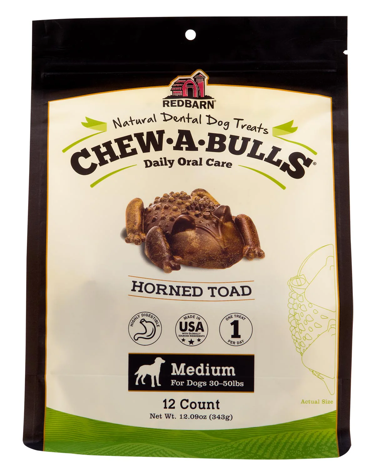 RedBarn Horned Toad Chew-A-Bulls Daily Oral Care Multi-Pack for Dogs - Healthber