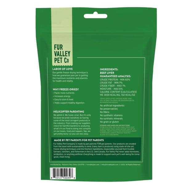 Fur Valley Beef Liver Freeze-Dried Dog & Cat Food Topper - Healthber