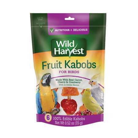 Wild Harvest Fruit Kabobs Bird Treats, 6 count - Healthber