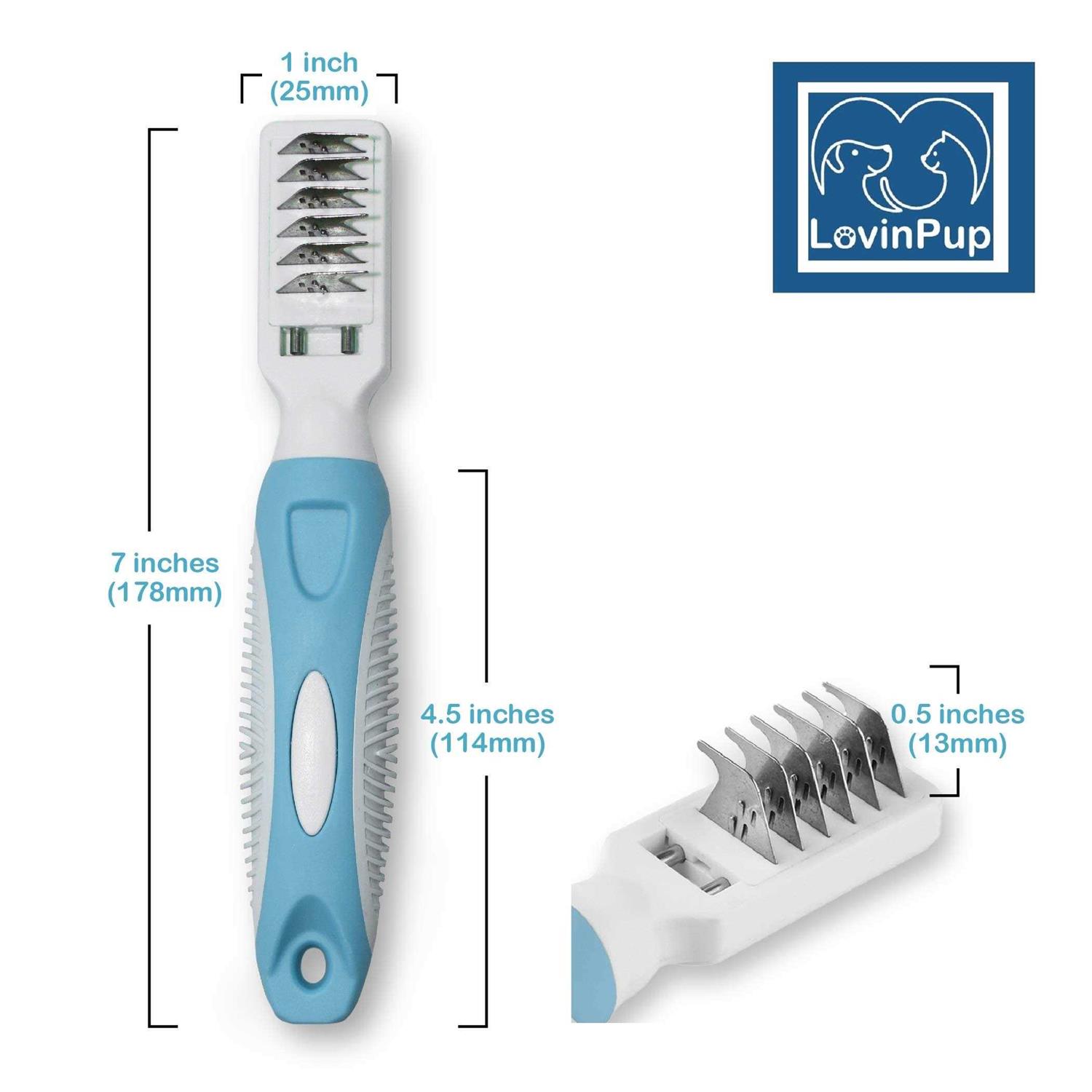 LovinPup Pet Mat Remover Easily removes Mats Professionally from your DOGS & CATS and Straightens Tuft & Knotted Pet hair. Extremely Gentle on pets - Healthber