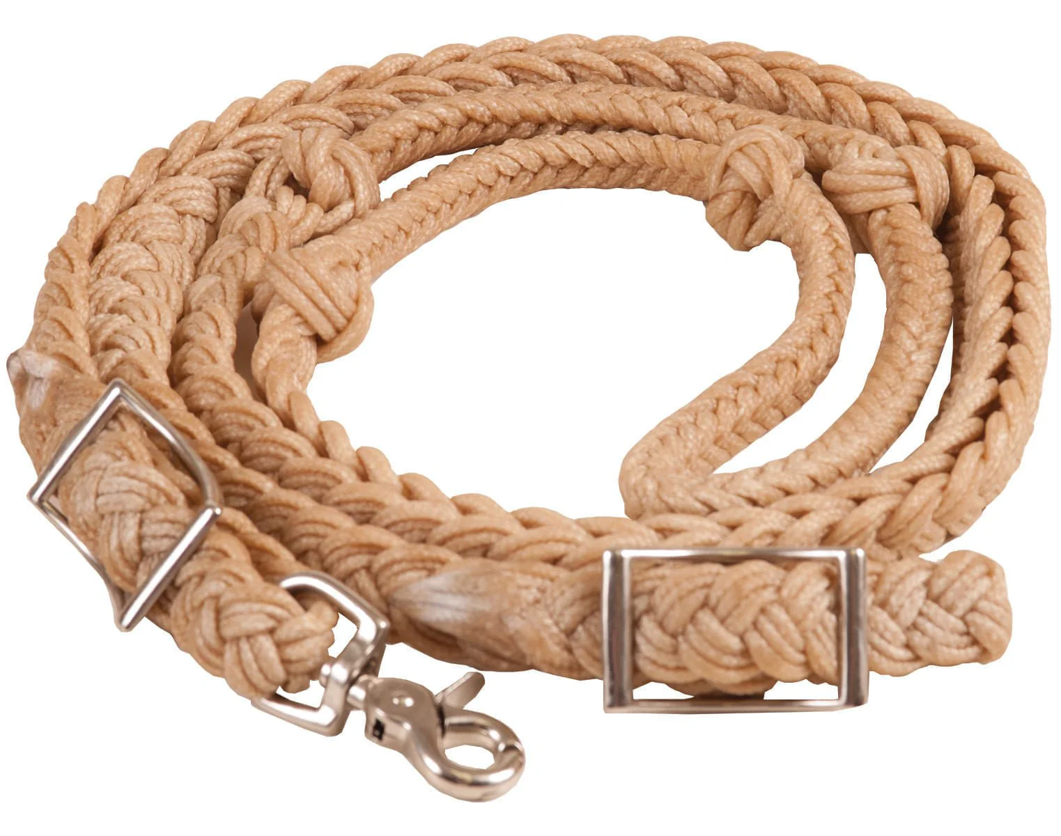 Waxed Knotted Barrel Rein - Healthber