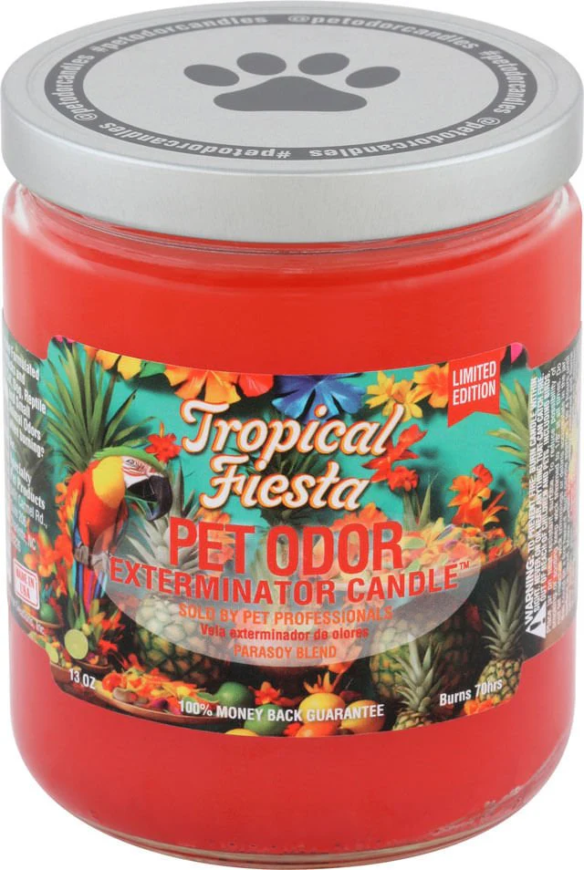 Pet Odor Exterminator Candle, Tropical Fiesta, 13 oz - Healthber