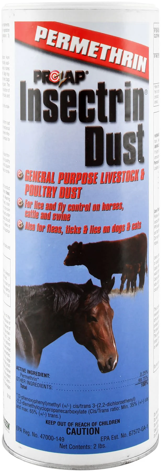 Prozap Insectrin Dust, 2 lb, Shaker - Healthber