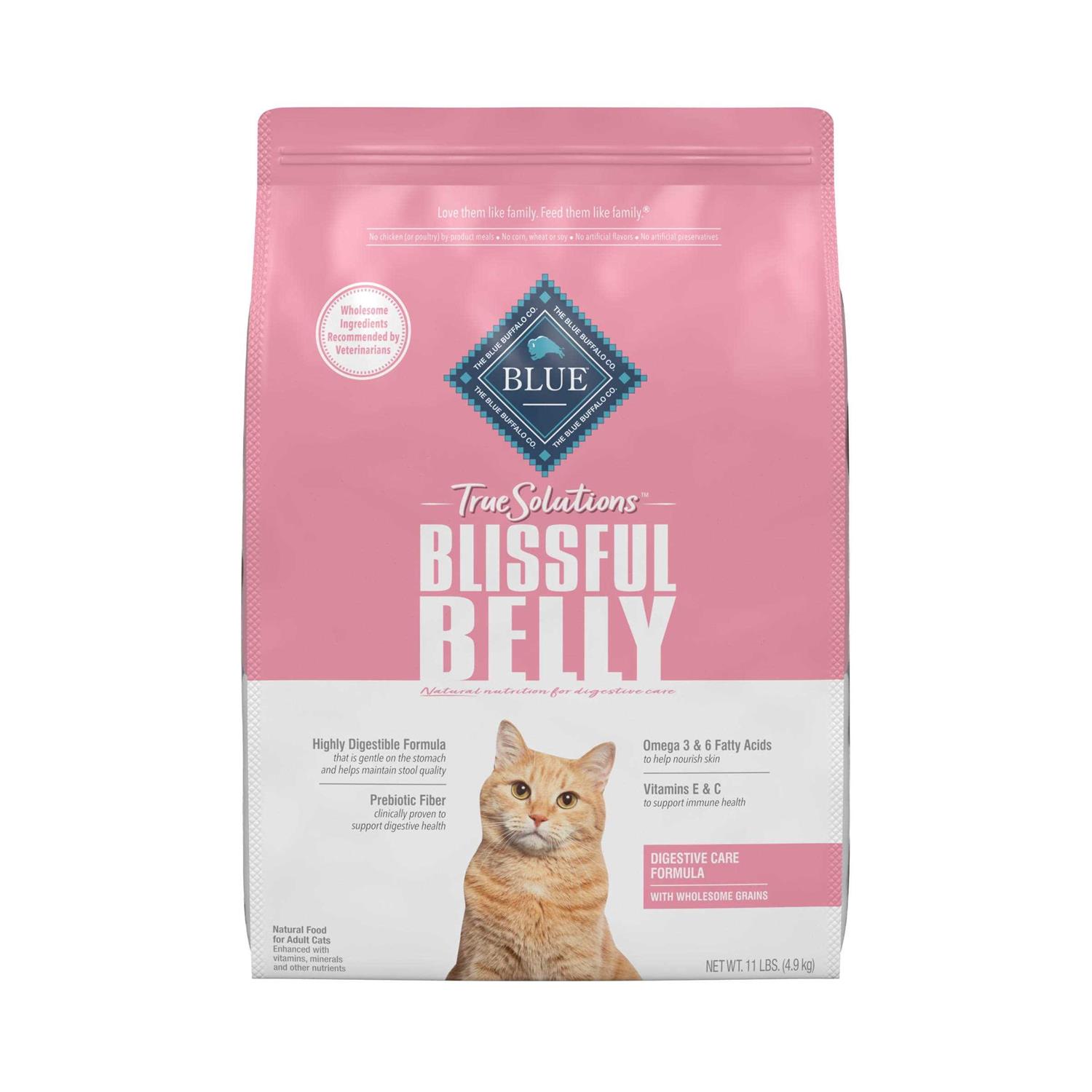 Blue Buffalo True Solutions Blissful Belly Digestive Care Adult Dry Cat Food - Healthber