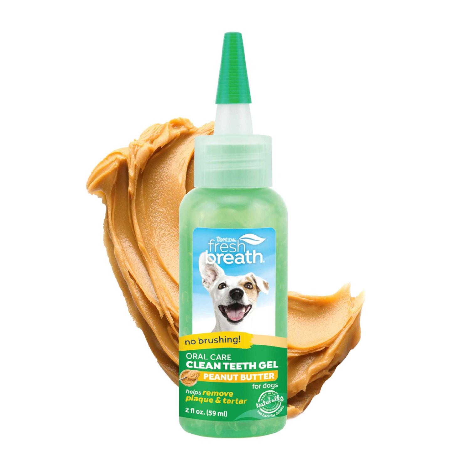 Tropiclean Fresh Breath Clean Teeth Peanut Butter Oral Care Gel - Healthber