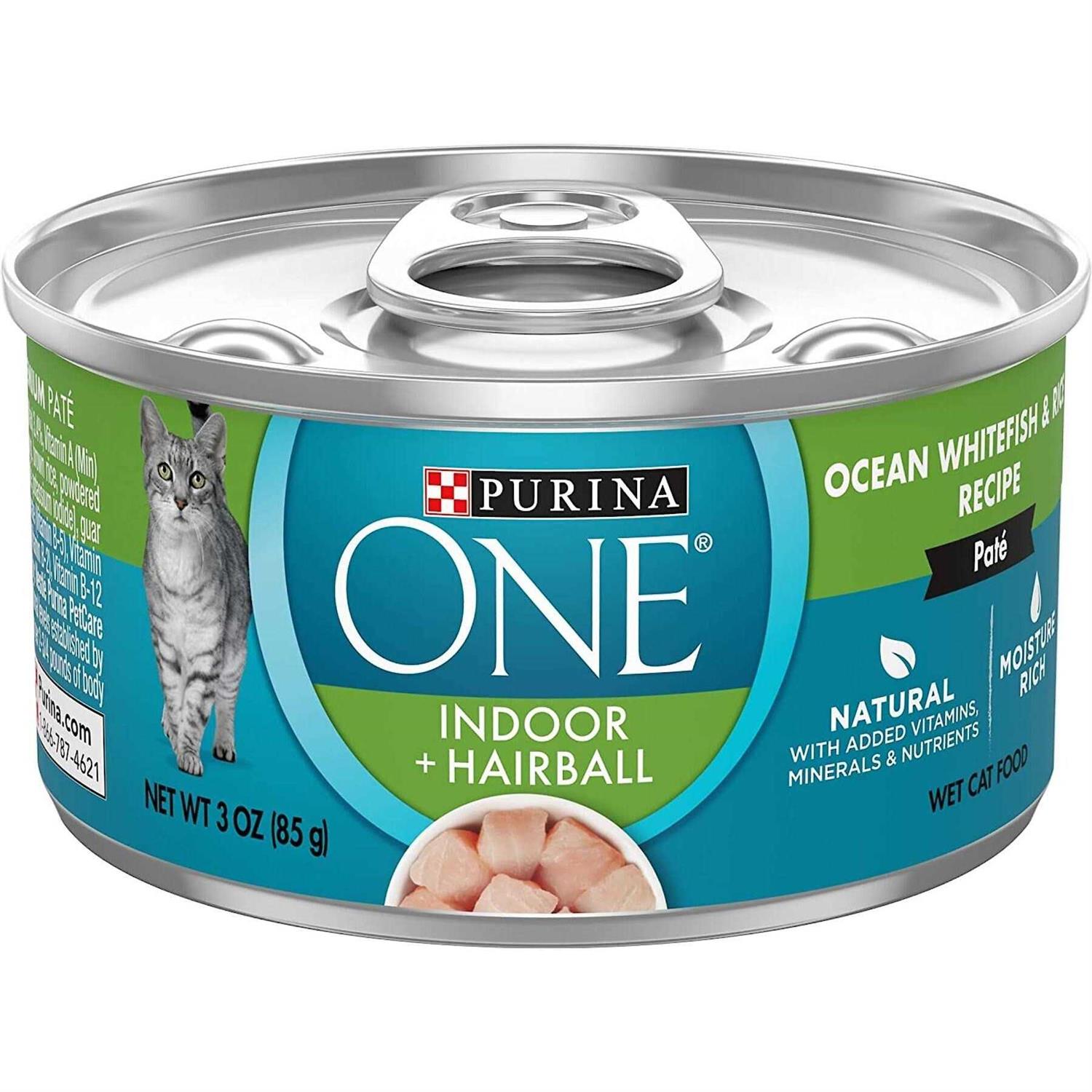 Purina ONE Indoor Advantage High Protein Ocean Whitefish & Rice Wet Cat Food - Healthber