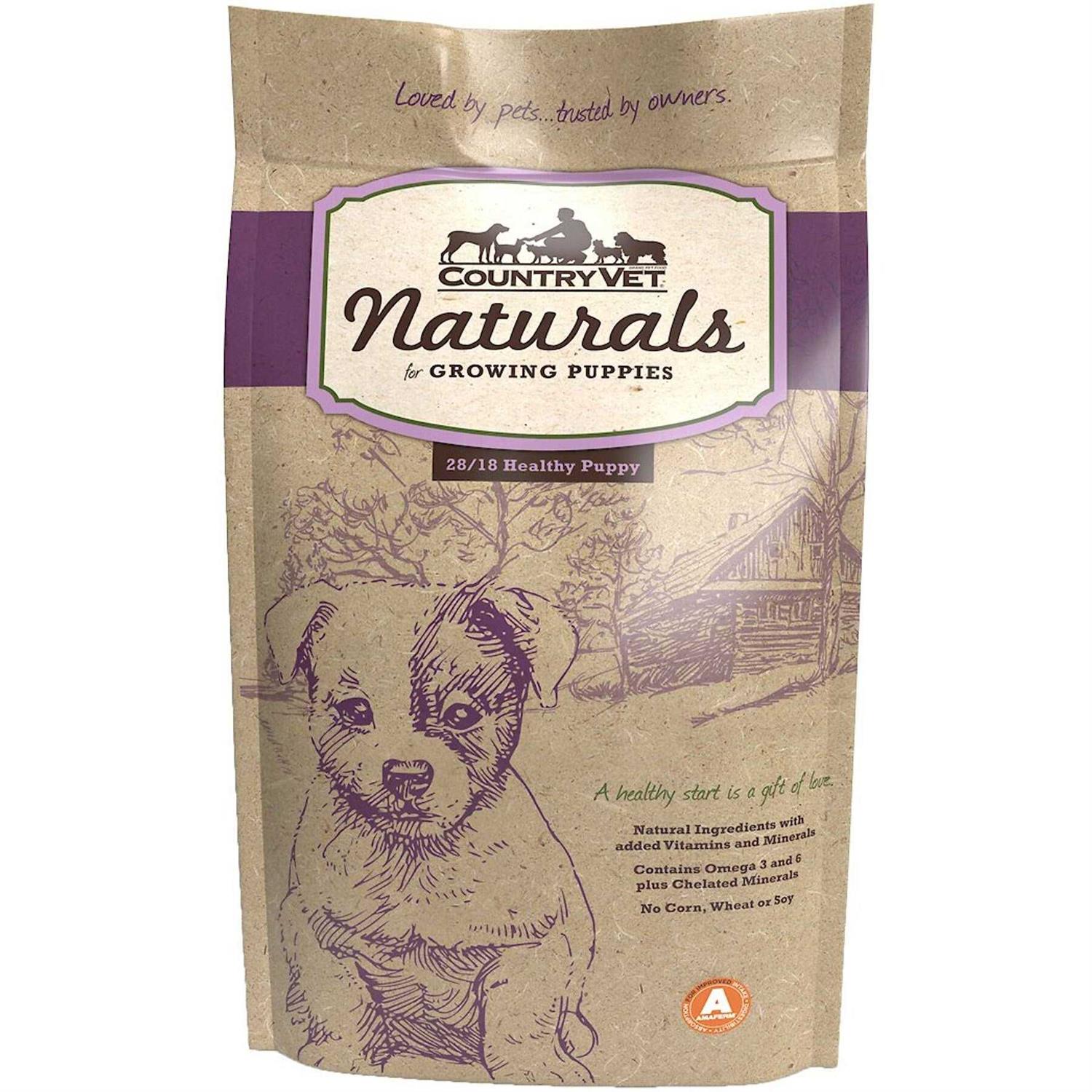 Country Vet Naturals Probiotic Dry Dog Food for Growing Puppies 35lb - Healthber