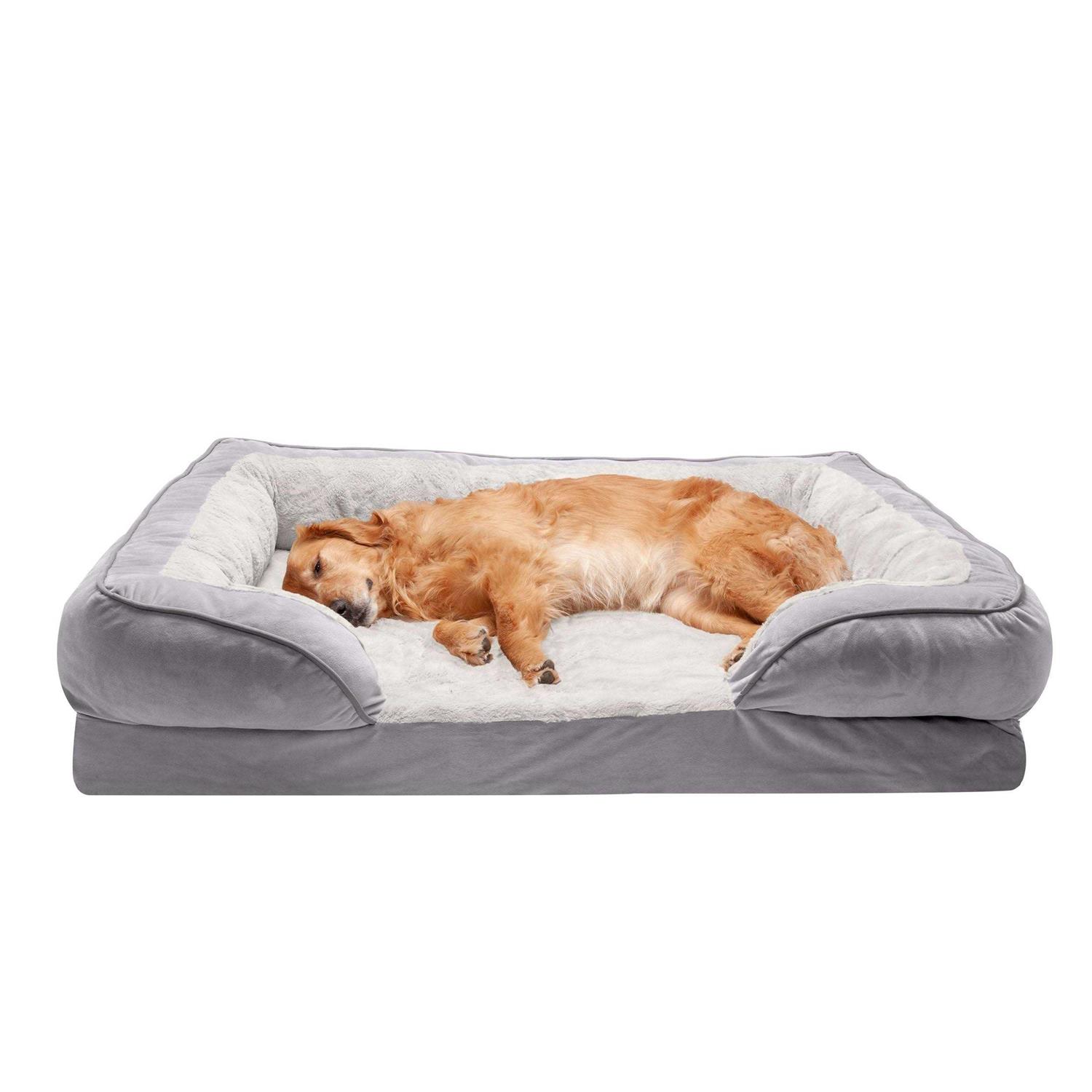 FurHaven Sofa Dog Bed Velvet Waves Perfect Comfort - Healthber