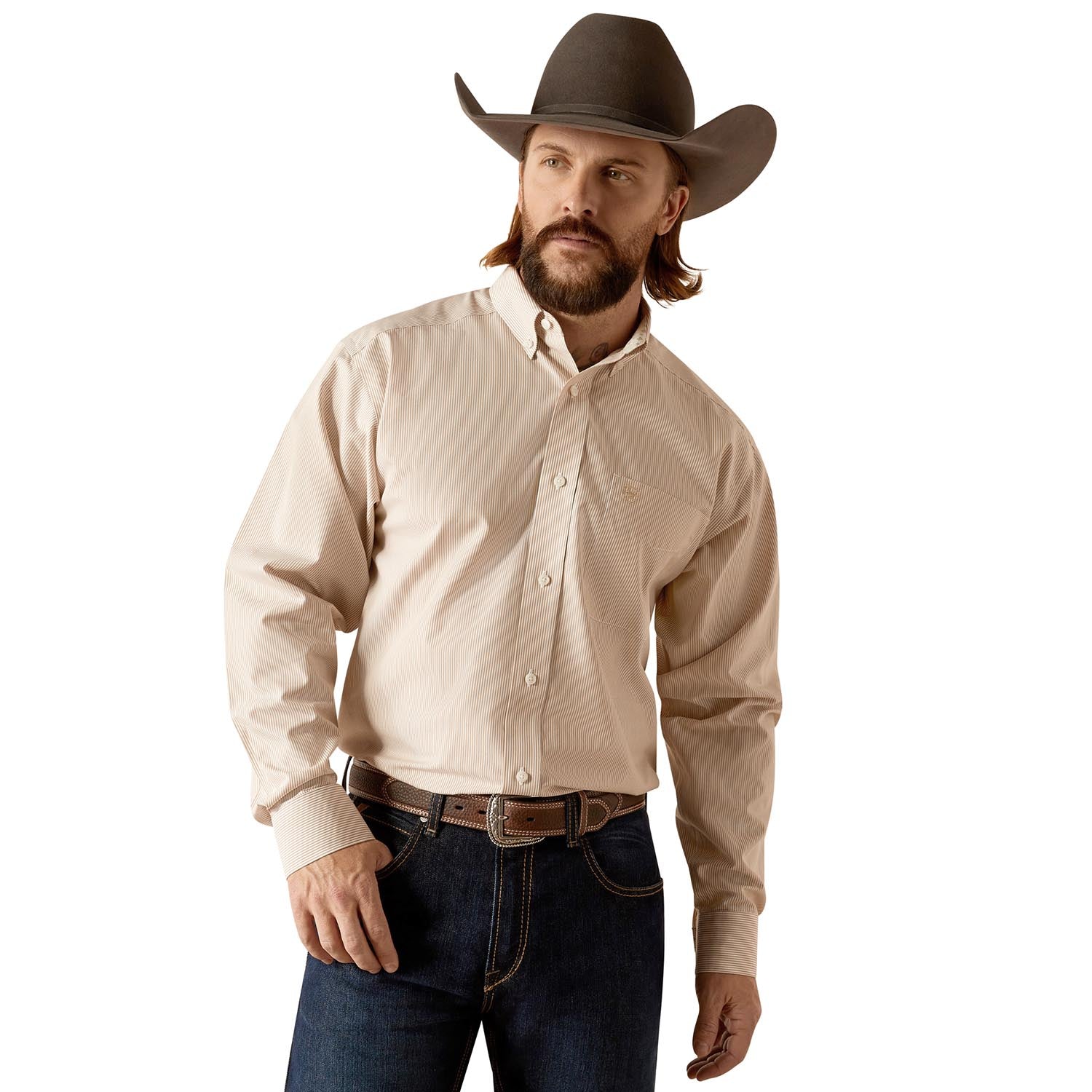 Ariat Men's Wrinkle Free Graysen Longsleeve Shirt - Healthber