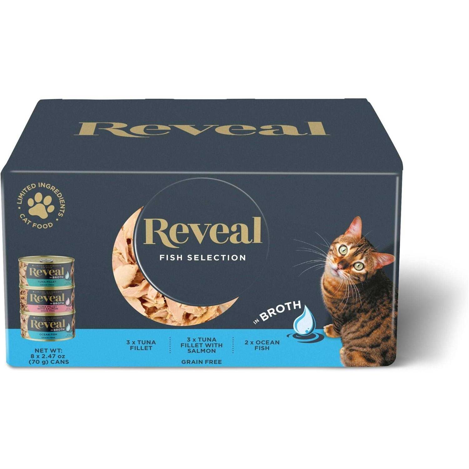 Reveal Natural Wet Cat Food Fish Variety Pack in Broth - Healthber