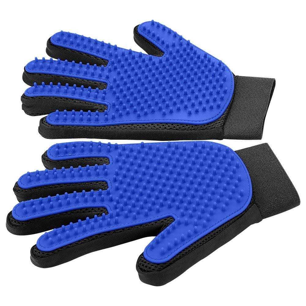 delomo Pet Hair Remover Glove Gentle Pet Grooming Glove Brush Deshedding Glove - Healthber