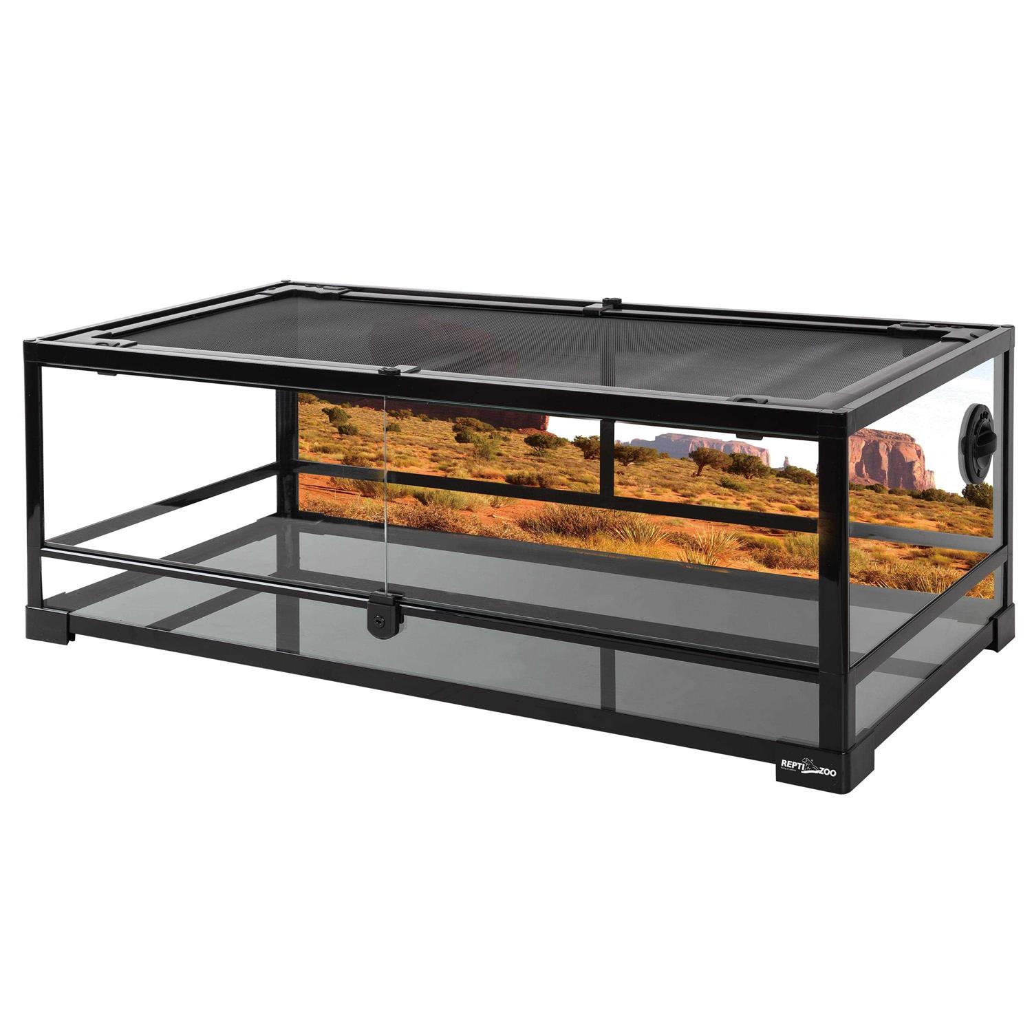 Repti-zoo Full Glass Reptile Terrarium RK0118R - Healthber