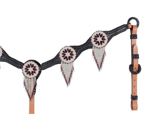 Alamo Saddlery Beaded Concho with Fringe Tack - Healthber