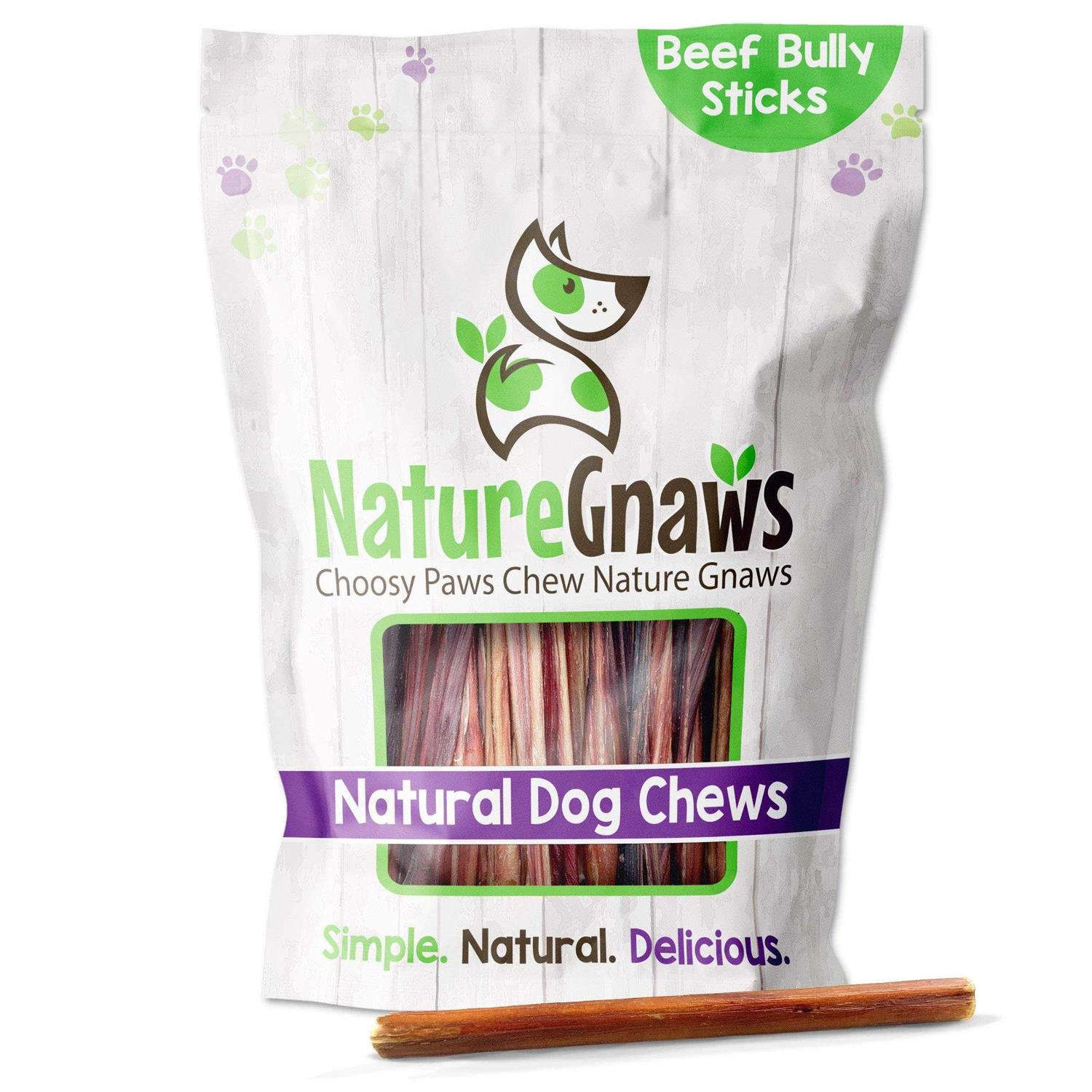 Nature Gnaws Bully Sticks for Dogs Premium Natural Beef Bones - Healthber