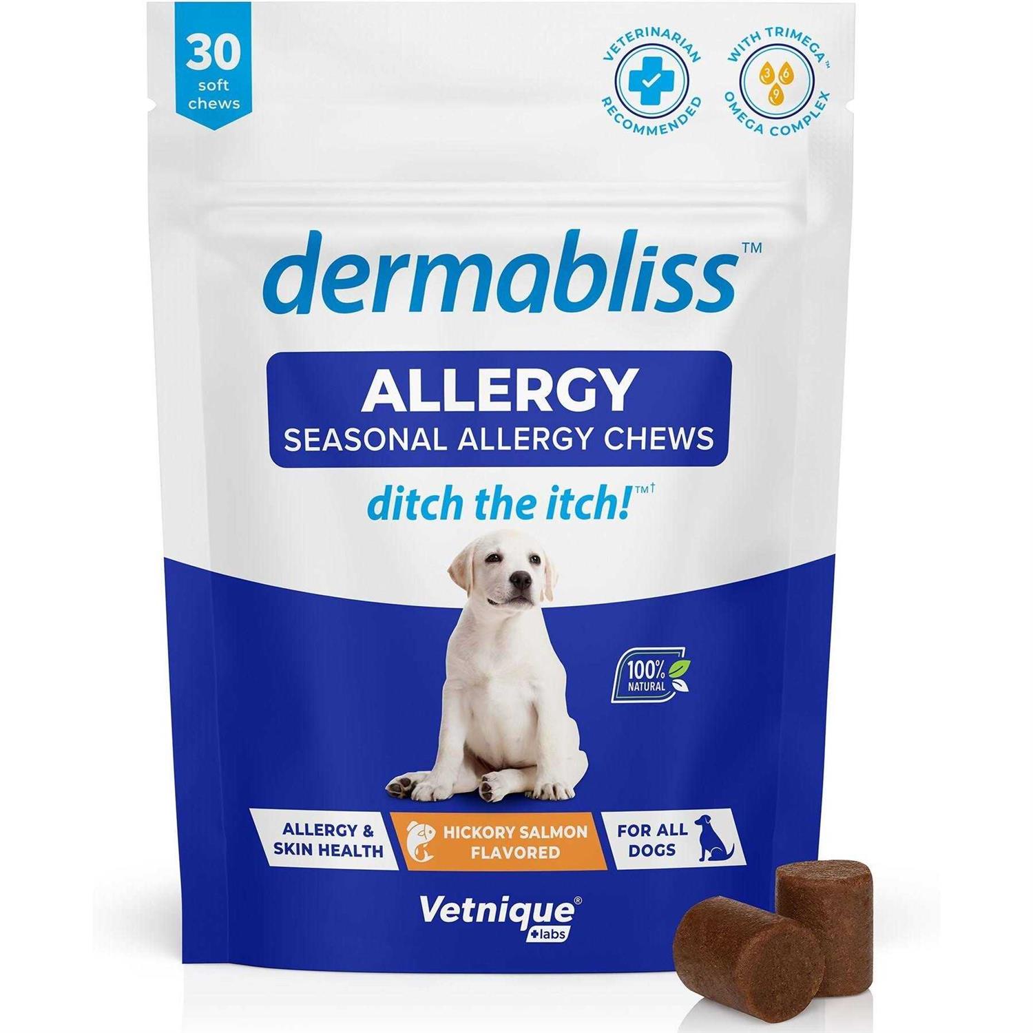 Dermabliss Seasonal Allergy & Immune Soft Chews for Dogs - Healthber