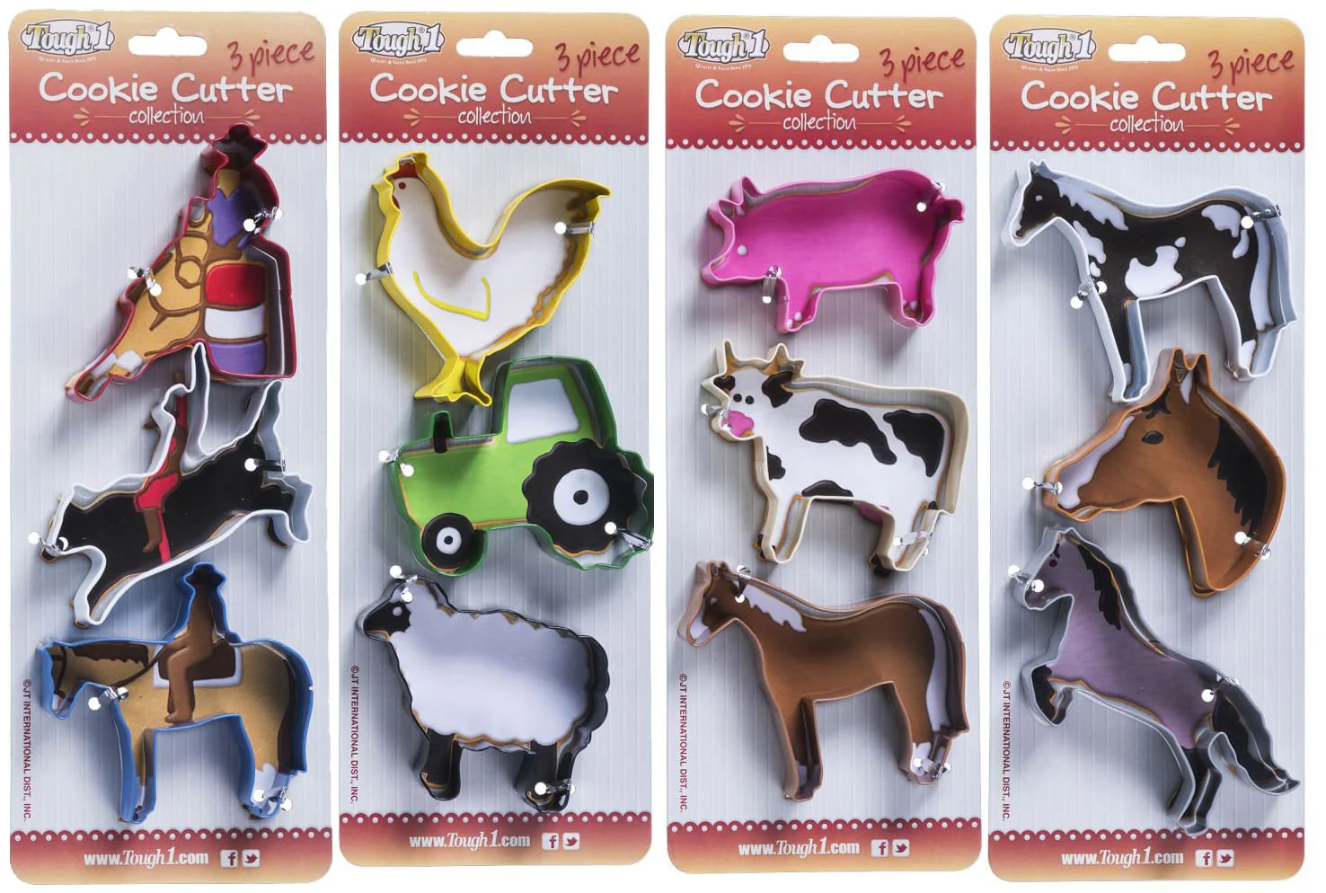 Tought1 3-Piece Metal Cookie Cutters Set - Healthber