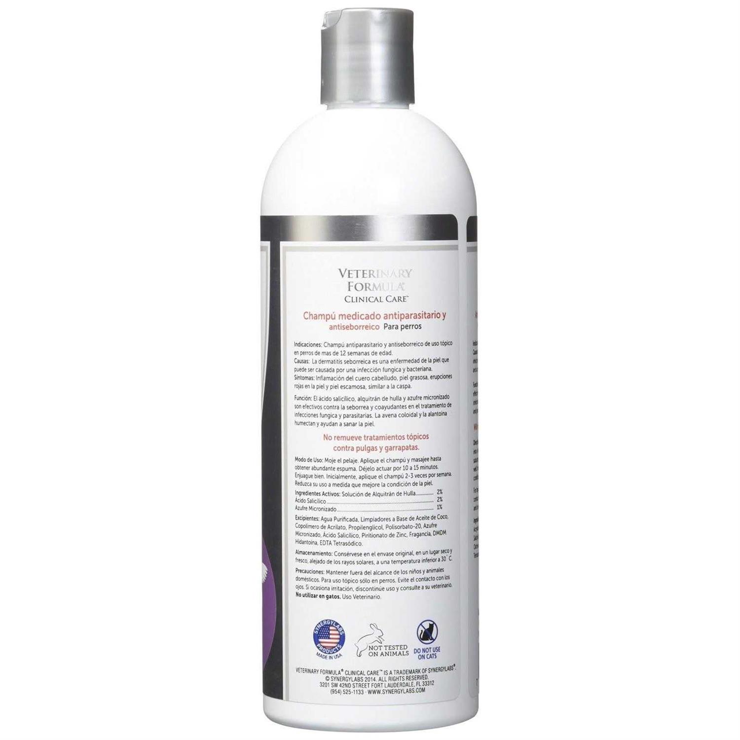 Veterinary Formula Clinical Care Antiparasitic & Antiseborrheic Medicated Shampoo - Healthber