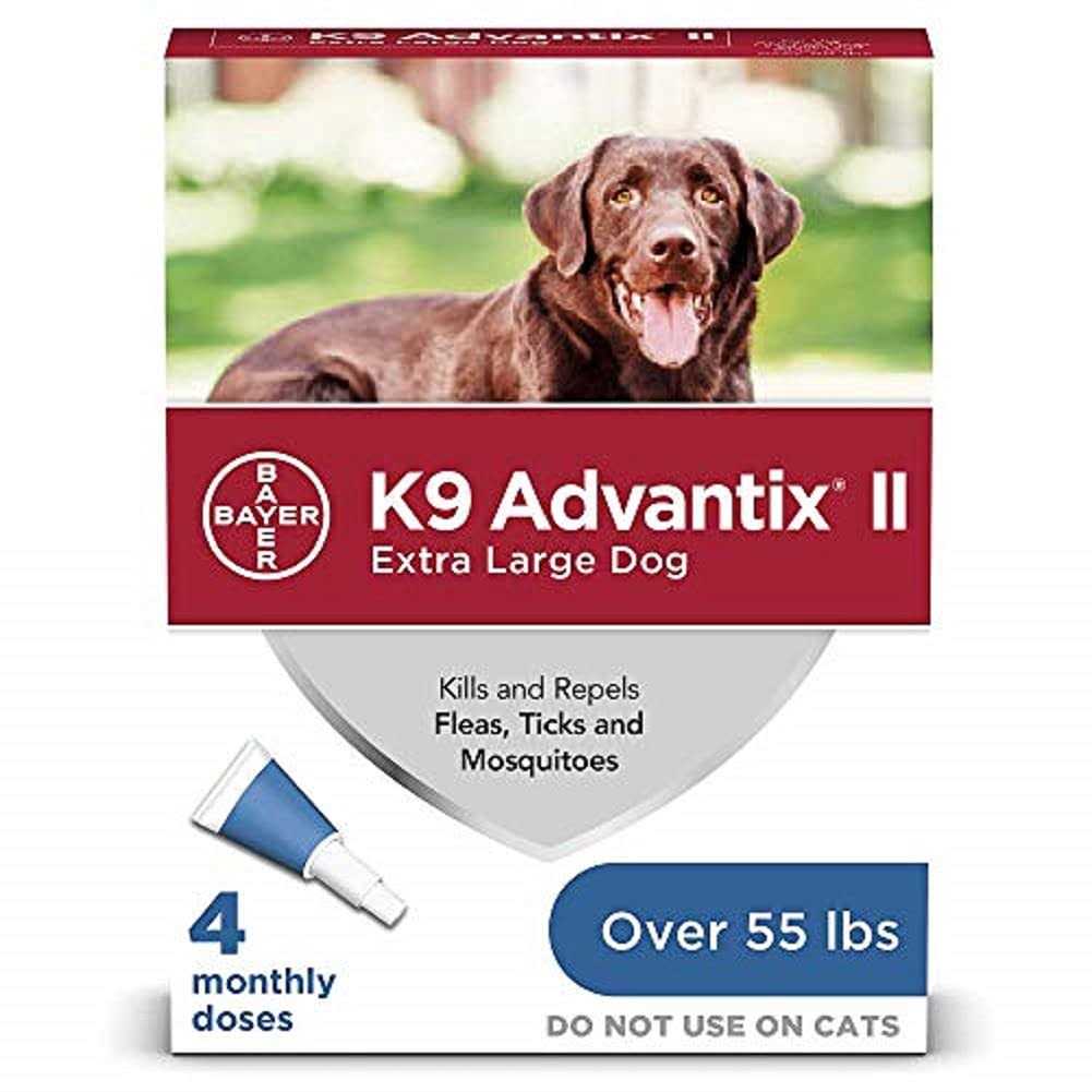 K9 Advantix II Vet-Recommended Flea Tick & Mosquito Prevention for XL Dogs +55 lbs - Healthber