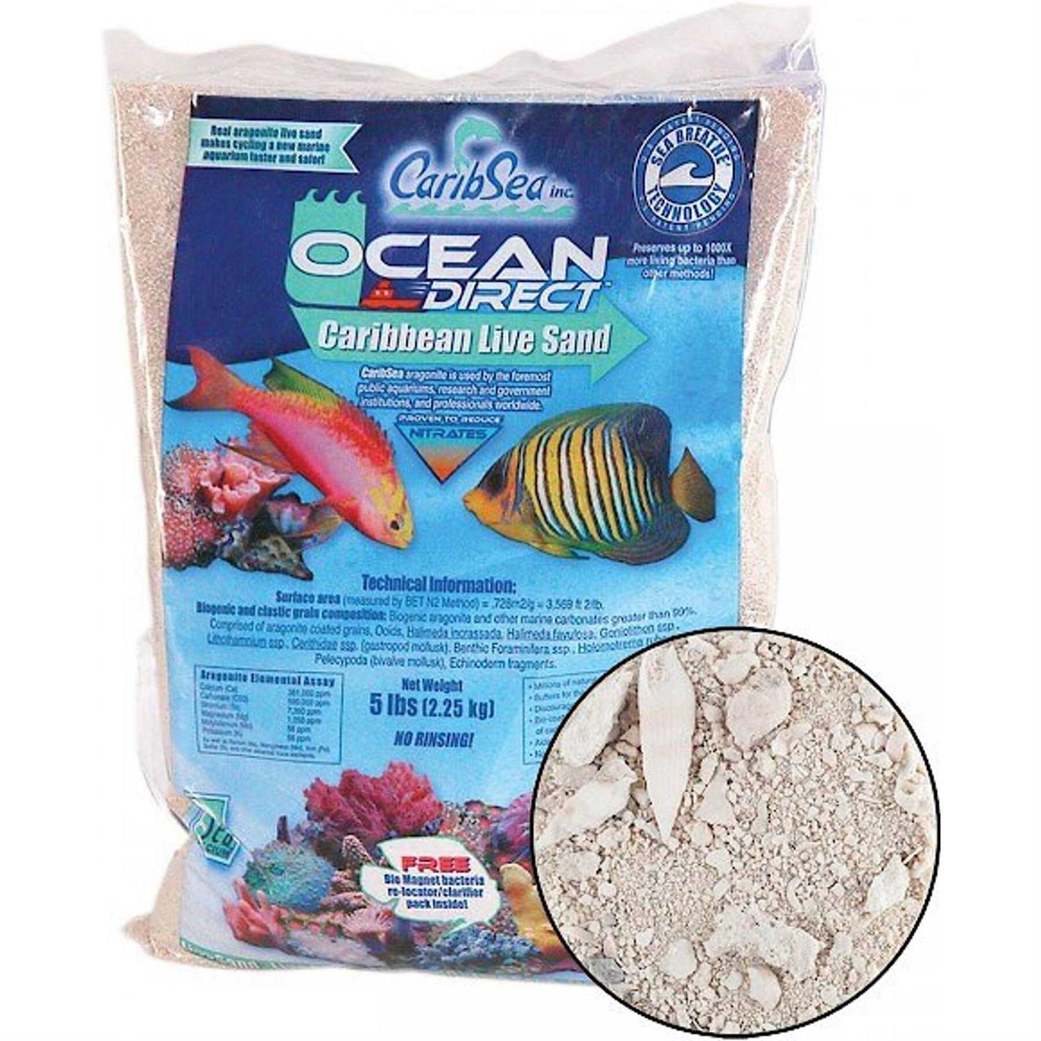 CaribSea Ocean Direct Caribbean Live Aquarium Sand - Healthber