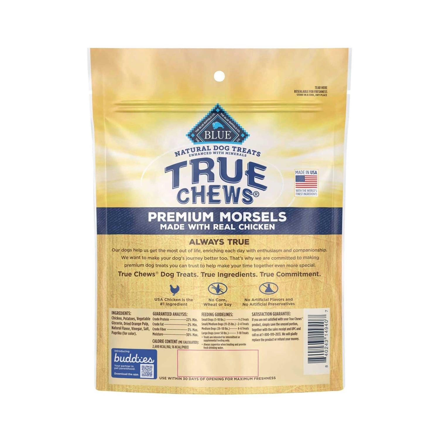 Blue Buffalo True Chews Premium Morsels Chicken Dog Treats - Healthber