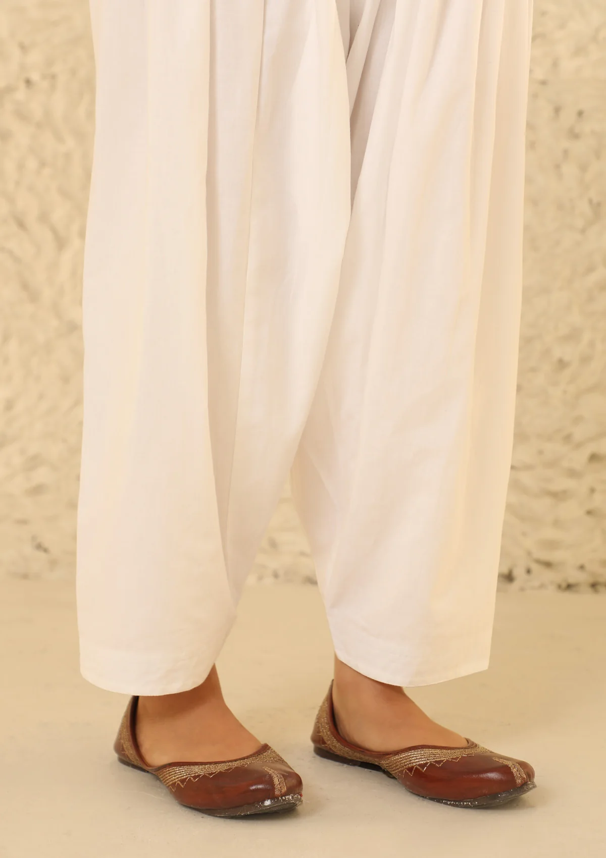 HOC Cotton Women's Solid Salwar - White - Healthber