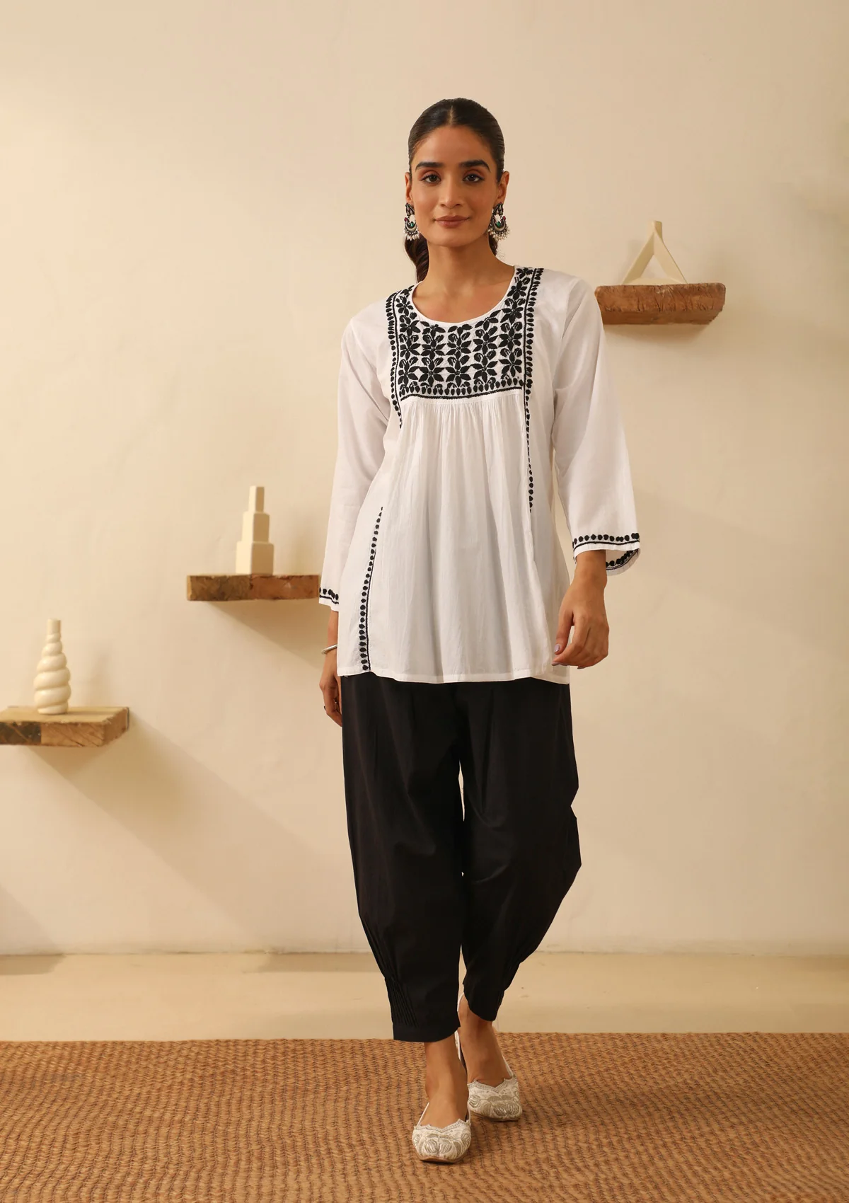 HOC Cotton Women's Solid Afghani Pant - Black - Healthber