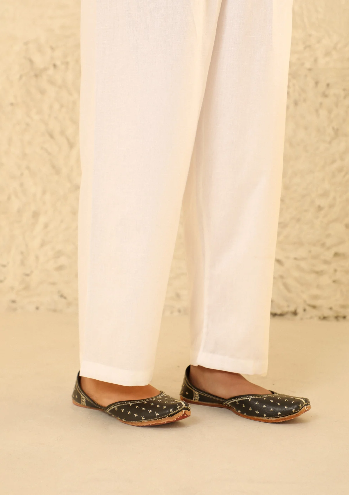 HOC Cotton Loom Women's Solid Straight Pant - White - Healthber