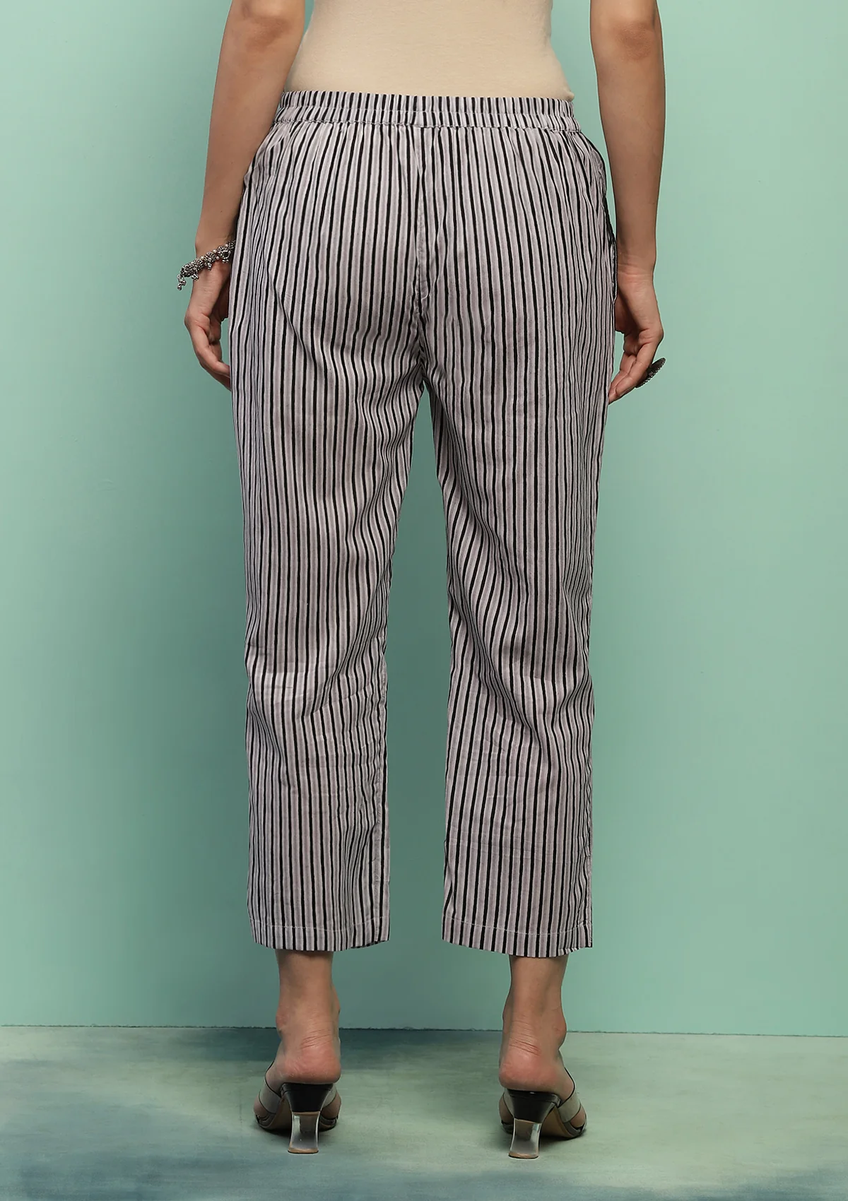 HOC Cotton Printed Women's 2 PC Long Kurta Set - Black - Healthber