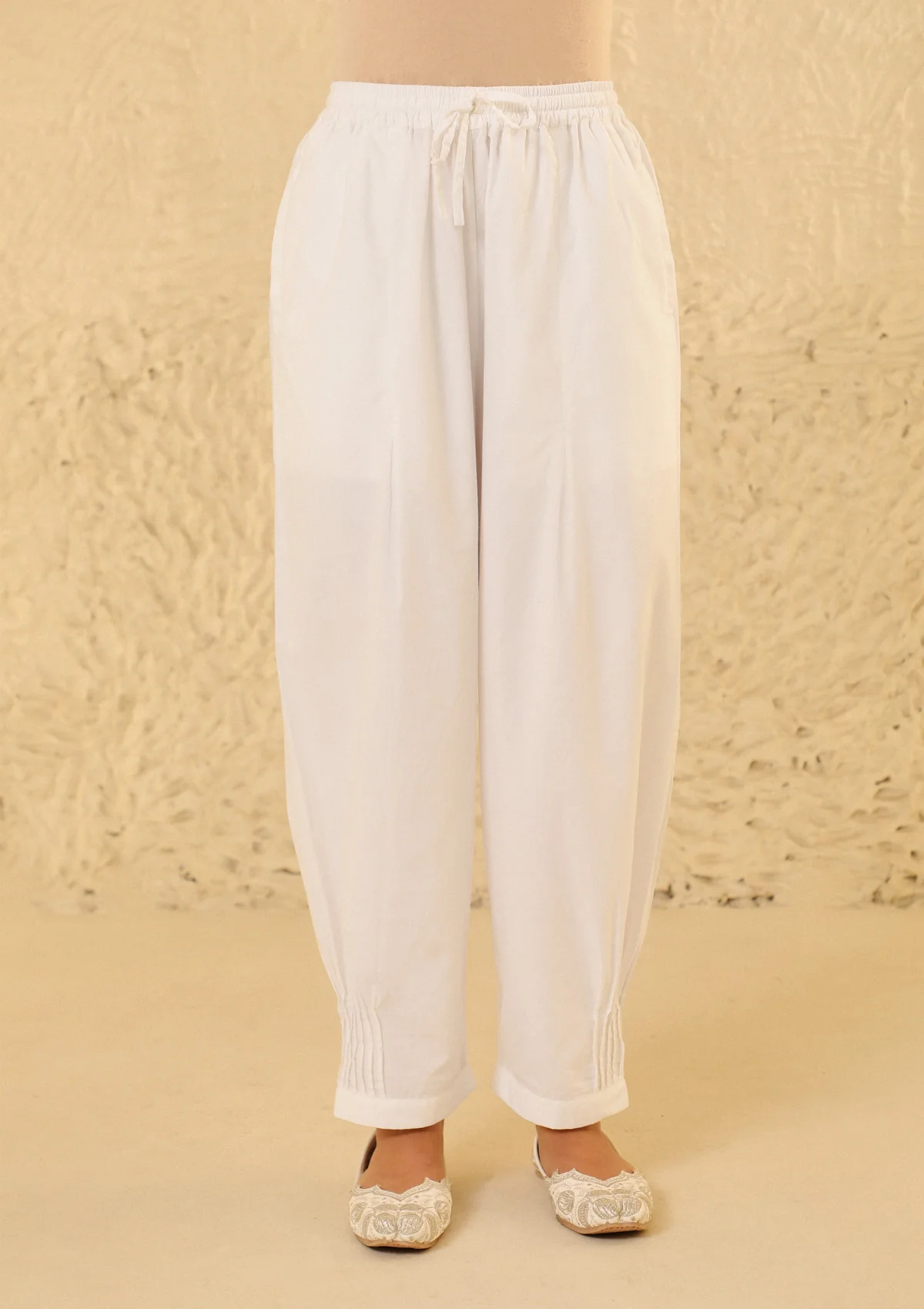 HOC Cotton Women's Solid Afghani Pant - White - Healthber