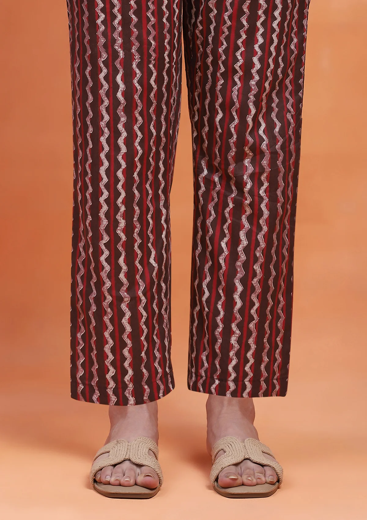 HOC Cotton Printed Women's Pant - Brown - Healthber