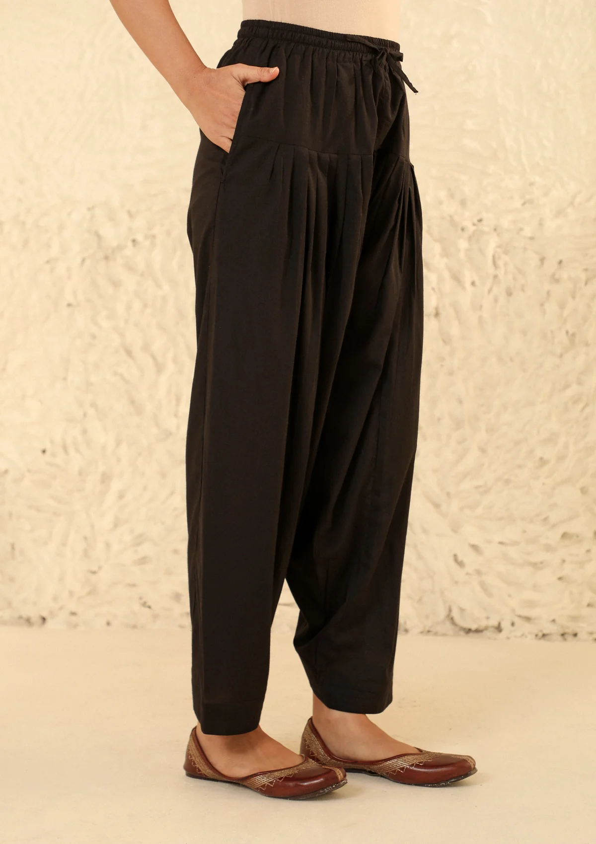 HOC Cotton Women's Solid Salwar - Black - Healthber