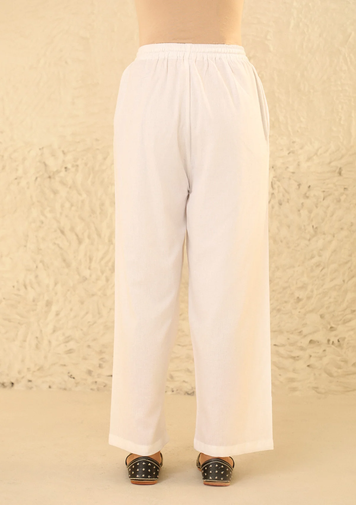 HOC Cotton Loom Women's Solid Straight Pant - White - Healthber