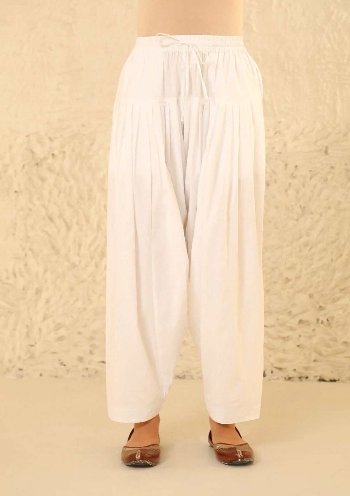 HOC Cotton Women's Solid Salwar - White - Healthber