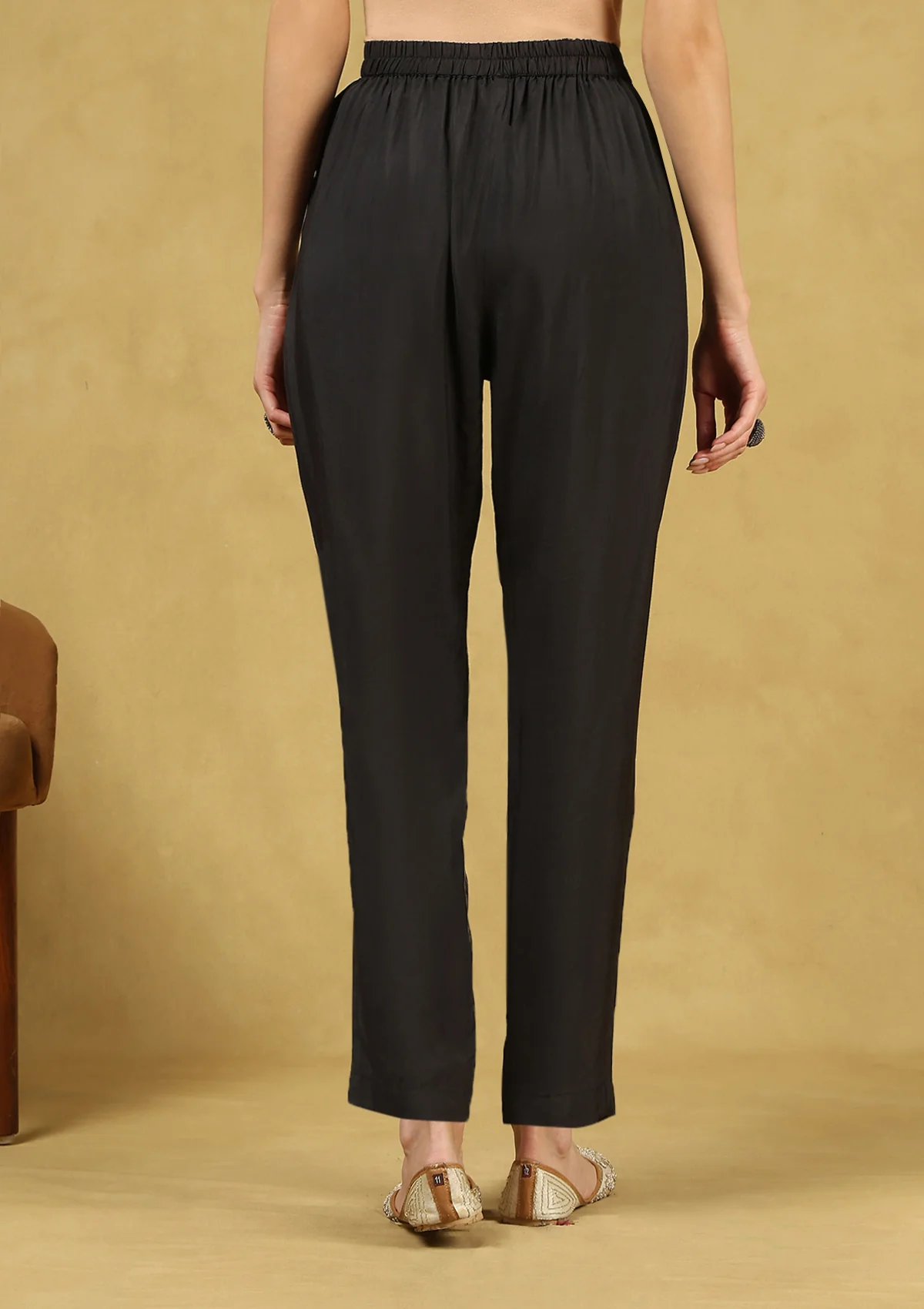 HOC Hand Embellished Muslin Printed Women's 3 PC Long Kurta Set with Dupatta - Black - Healthber